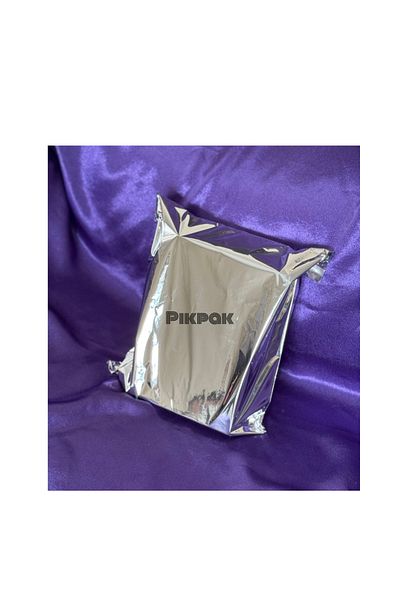 PİKPAK Metalized Silver Gift Package with Gray Tape 40X60 cm 5 Pack