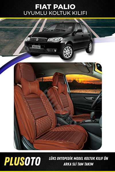 PlusOto Fiat Palio Compatible Plus Lux Series Cinnamon Car Seat Cover Set of ...