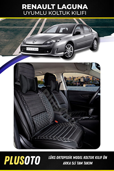 PlusOto مجموعة أغطية مقاعد السيارة المتوافقة مع سلسلة Renault Laguna Plus Lux...