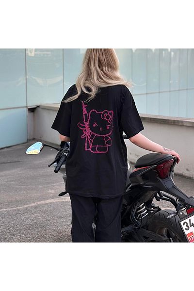 Gofeel Black Stone Hello Kitty Premium Oversize T-Shirt