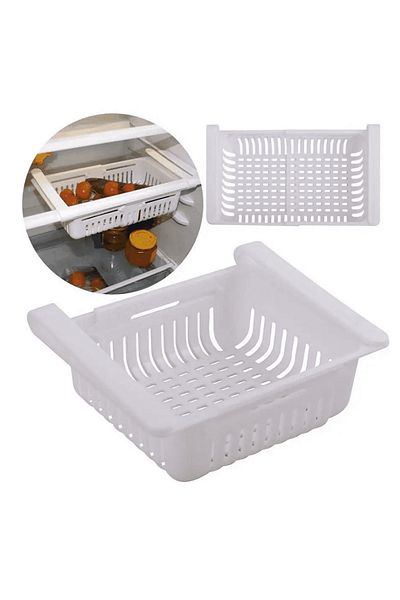 Köken Koken Set of 4 Expandable Refrigerator or Shelf Organizers, Efficient, Plastic, 28x15.5x6 cm