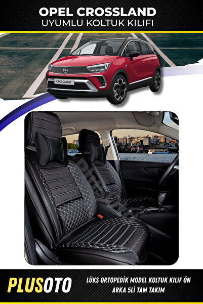 PlusOto مجموعة أغطية مقاعد السيارة المتوافقة مع Opel Crossland Plus Lux Serie...