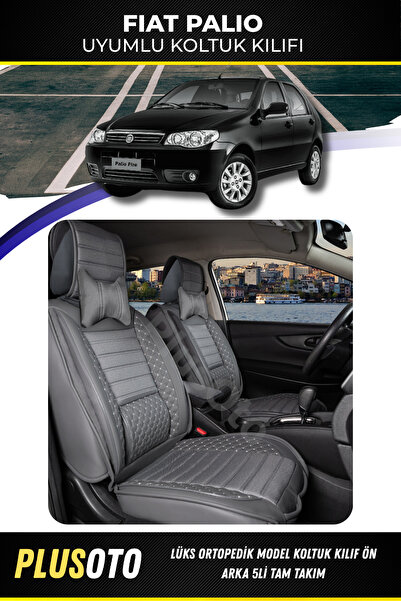 PlusOto مجموعة أغطية مقاعد السيارة المدخنة المتوافقة مع سلسلة Fiat Palio Plus...