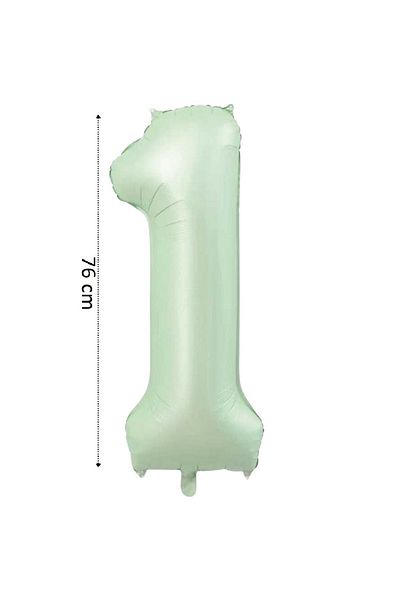 Onay Store Retro Green 76cm Helium Balloon Birthday Ornament Course 1 Year Old Balloon