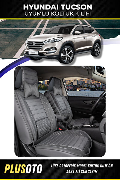 PlusOto مجموعة أغطية مقاعد السيارة المدخنة المتوافقة مع Hyundai Tucson Plus L...