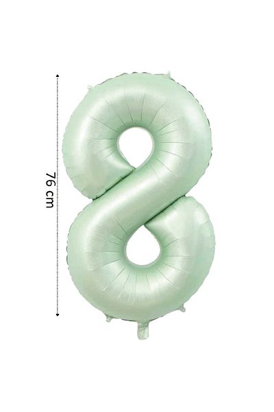 Onay Store Retro Green 8 Years Old Balloon Birthday Concept 76 cm