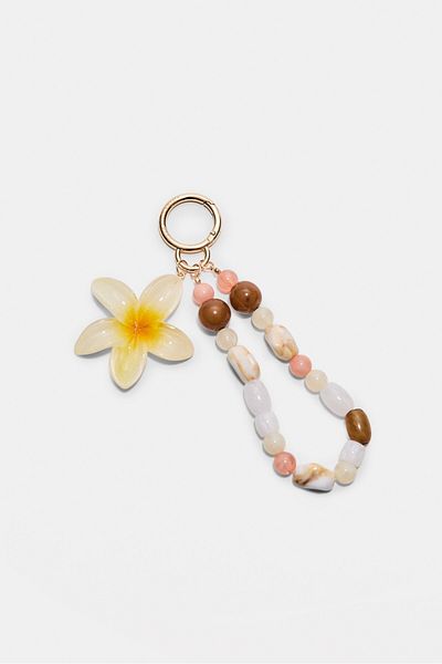 Stradivarius Flower charm keyring