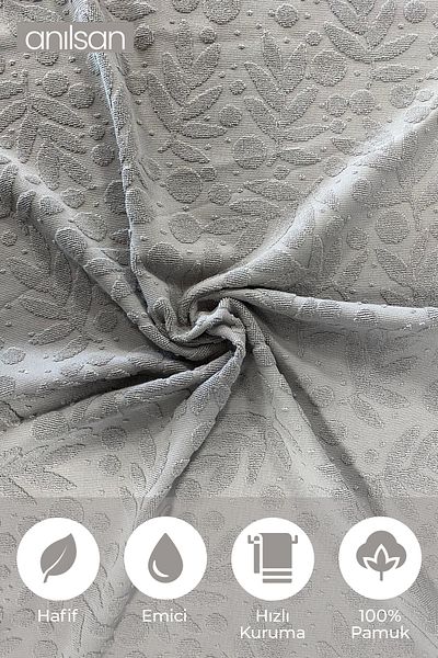 Anılsan 2 Pack Ela Bath Towel - 70X140 Cm, 570Gr, 100% Cotton, Spa and Hotel Towel, Suitable for Daily Use