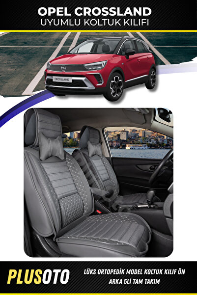 PlusOto مجموعة أغطية مقاعد السيارة المدخنة المتوافقة مع سلسلة Opel Crossland ...