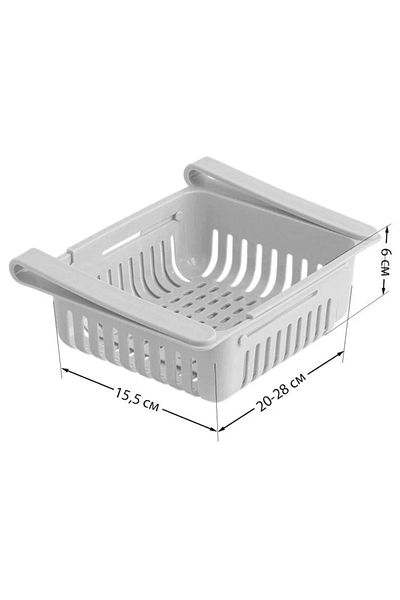 Köken Koken Set of 4 Expandable Refrigerator or Shelf Organizers, Efficient, Plastic, 28x15.5x6 cm