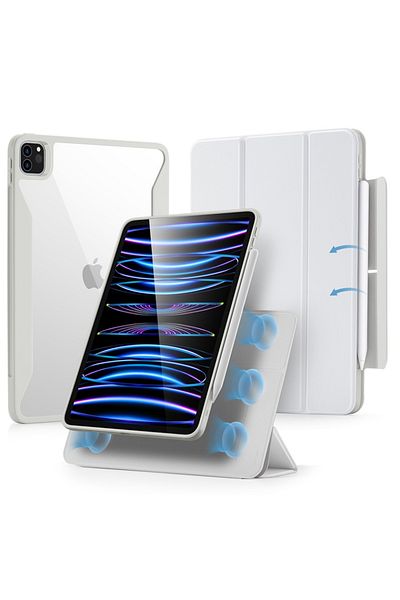 ESR Husă pentru iPad Pro 11", tip carte, Rebound Hybrid ESR - Albă