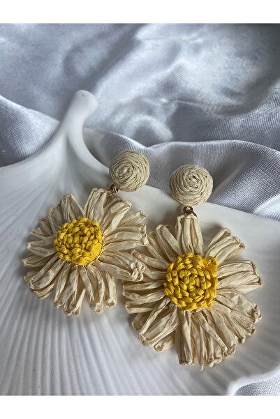 LEMARİZ COLLECTİON Hasır Çiçek Küpe