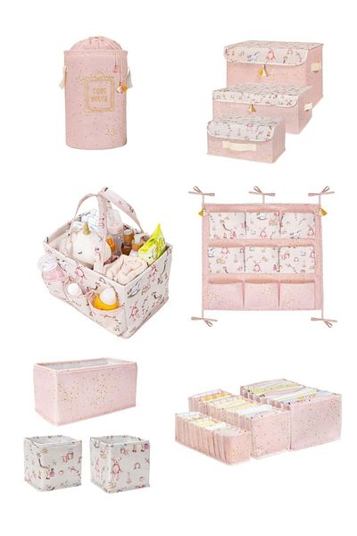 Faiend Baby Multi-Purpose Baby Girl Room Organizer Set of 10