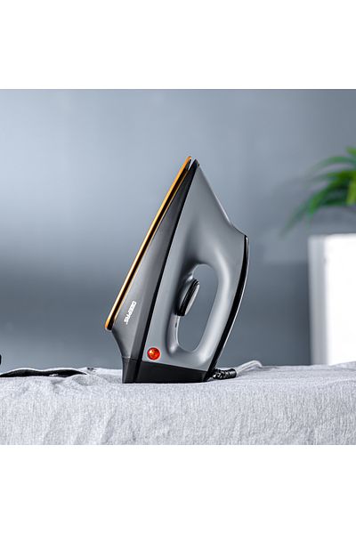 Geepas Heavy Duty Dry Iron- GDI2748/ Ironing Box with 60 Microns Nonstick Ceramic Coated Soleplate