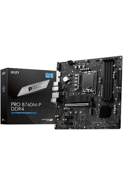 MSI Pro B760M-B Ddr4 4800(Oc) Pci-E M.2 Usb3.2 HDMI Matx