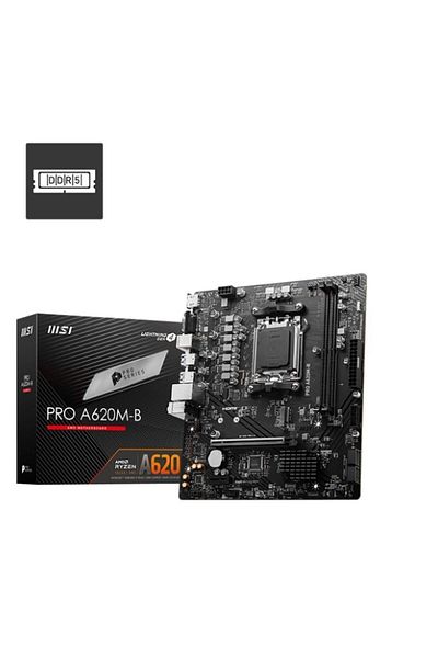 MSI Msi Pro A620M-B Amd A620 Am5 Socket Ddr5 6800(Oc)Mhz Matx Motherboard