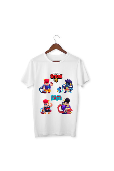 ALPŞAN TİCARET Brawl Stars Pam Dječja i Odrasla Bela T-shirt Brawl Stars Pam ...