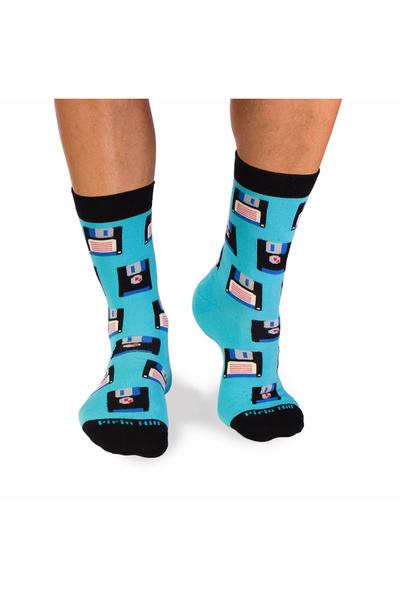 Pirin Hill Sosete bumbac organic COLOUR COTTON Retro Floppy Disk