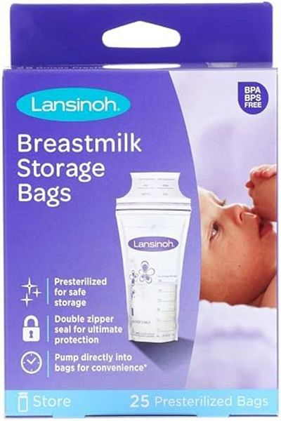 Lansinoh Breastmilk Storage Bags - 25 ct - 2 Pk
