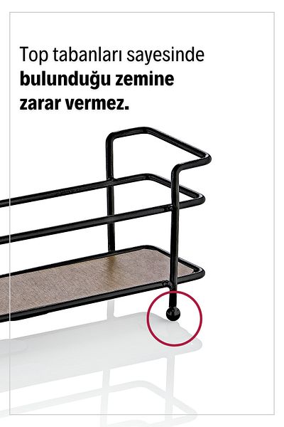 GRİMOR Life Metal Spice Rack Stand with Wooden Base - Spice Rack Organizer
