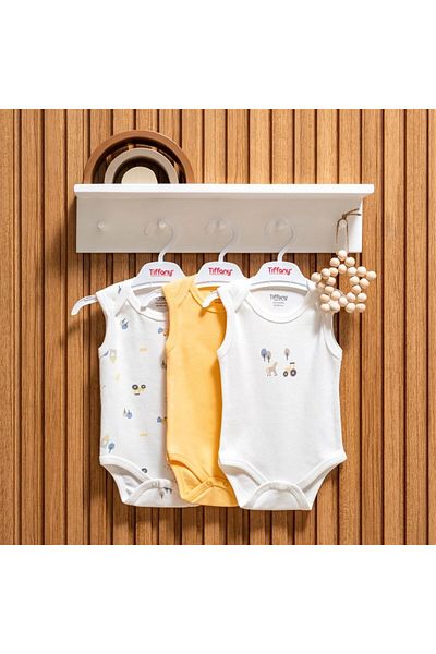 Tiffany Baby Boy Tractor Theme 3-Piece Undershirt Badi Ecru 49009
