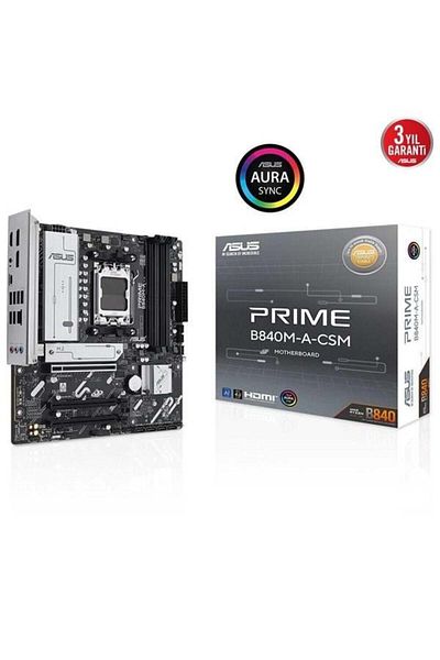 ASUS Prime B840M-A Csm Ddr5 HDMI Dp Pcie 4.0 Am5 Matx Enterprise Motherboard