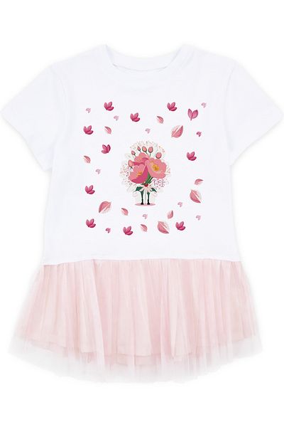 Mavipink Girl's Floral Cotton Tulle Tutu Dress