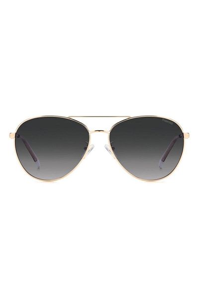 Polaroid Ochelari de soare pentru femei PLD 4142/G/S/X DDB/WJ, aurii, rotunzi, 60 mm