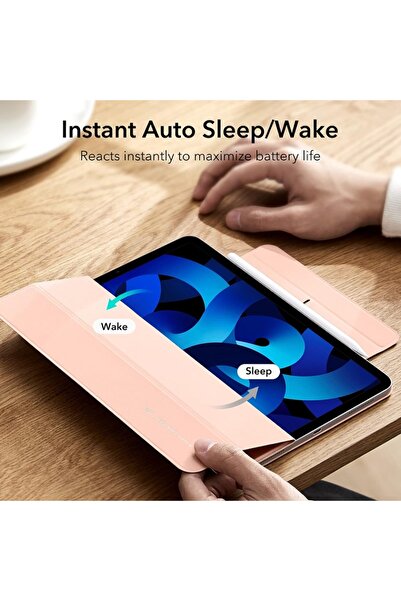ESR Θήκη για iPad Pro 11 2018 / Air 4 / 5 / 11 (2020/2022/2024), τύπου Book, μαγνητική ESR με ανάκαμψη - Ροζ