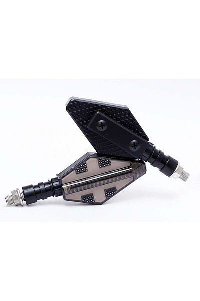 OEM Set 2 lampi Semnalizare Moto, model CROSS, cu 2 functii, pozitie si semnalizare, tensiune 12V