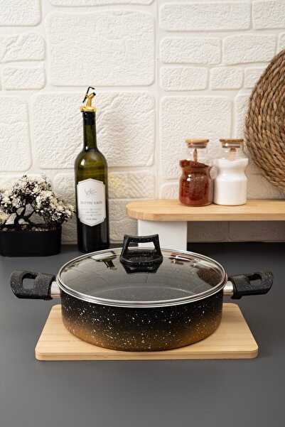 Protef Tierra 24 Cm Renk Geçişli Basık Tencere Granit- Zarif Tasarım