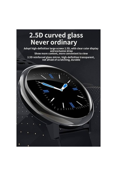 Ziani Ceas inteligent S634 cu Bluetooth, monitorizare a ritmului cardiac, tensiune arterială, funcții de fitness, notificări