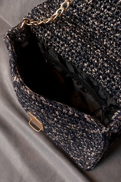 Uretti - Volkan 4975 5378 Ручна робота Стрічка Макроме Мотузка Сумка через плече - Синій