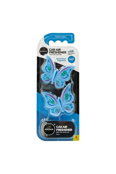 Aroma Car Air Freshener Fresh Linen Long Lasting, Natural Fragrance, Sleek Design -Aroma