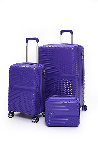 ELATAE Exclusive Pro Polipropilen Kırılmaz 3'lü Valiz Seti Büyük - Kabin Boy ...