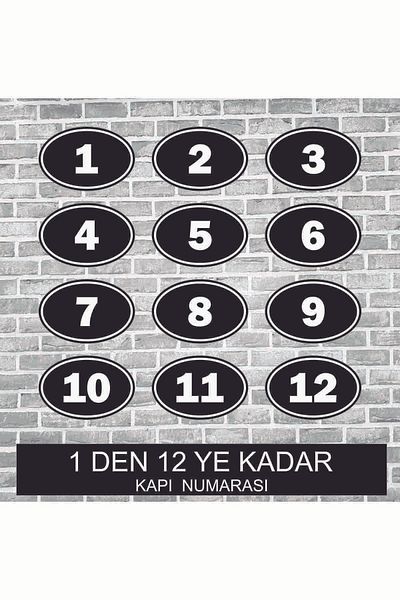 zafrakreklam 1 دن حتى 12 رقم الباب رقم الباب 9X6 سم ألومنيوم