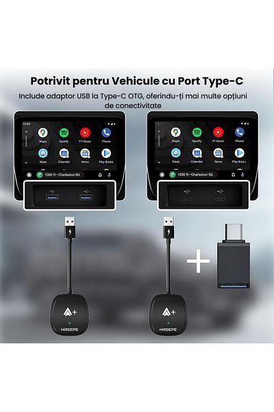 HASEPE Android Auto Wireless Modulator, Smart Usb Carplay, Automatic Reconnection, Netflix, Tiktok