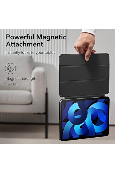 ESR Husă pentru iPad Air 13 (2024) / Air 13 (2025), tip carte, cu funda magnetică Rebound ESR - Gri