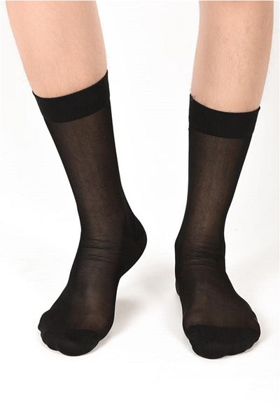 Dore Çorap Мъжки копринени чорапи, черни / 500