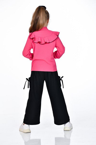 Kamex Bottom-Up Girl's Suit with Linen Bow