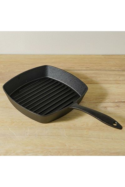 Danube Home Rosette Cast Iron Square Grill Pan-26x26 cm
