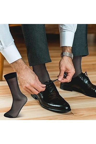 Dore Çorap Мъжки копринени чорапи, черни / 500