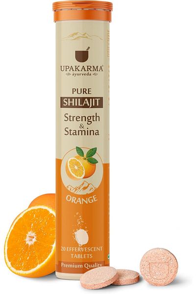 Upakarma Shilajit Orange Flavour Effervescent - 20 Tablets