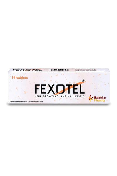 Batterjee Pharma Fexotel 120Mg 14 Tablets