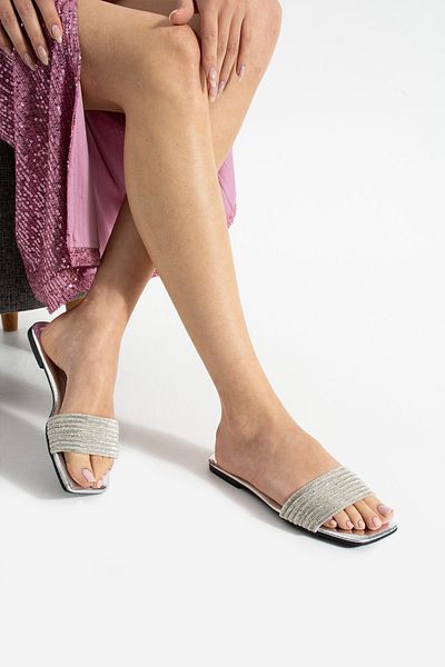 Parparastil Ulky Stone Detailed Daily Evening Dress Women's Slippers