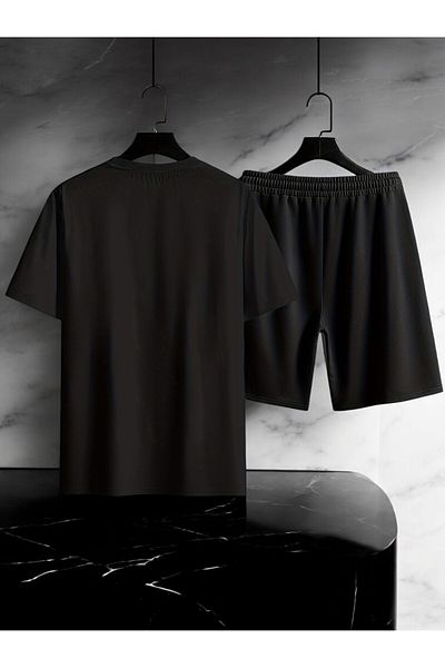 uyguntarz Σετ σορτς μπλουζάκι με στάμπα Unisex New York Design