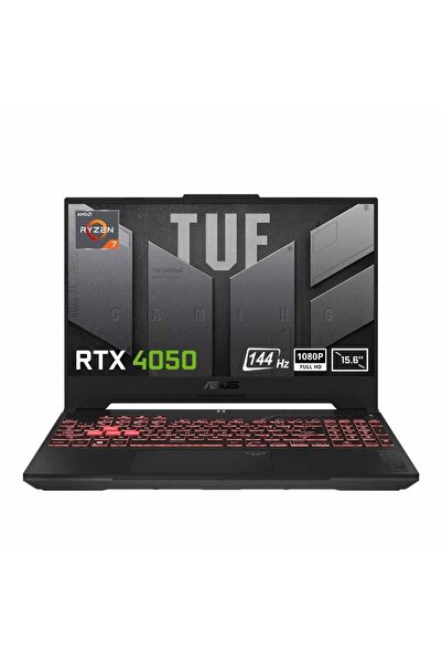 ASUS Tuf Gaming Fa507nur-lp075 Ryzen 7-7435hs 16gb 512gb Ssd Rtx4050 15.6" 144hz Freedos Notebook