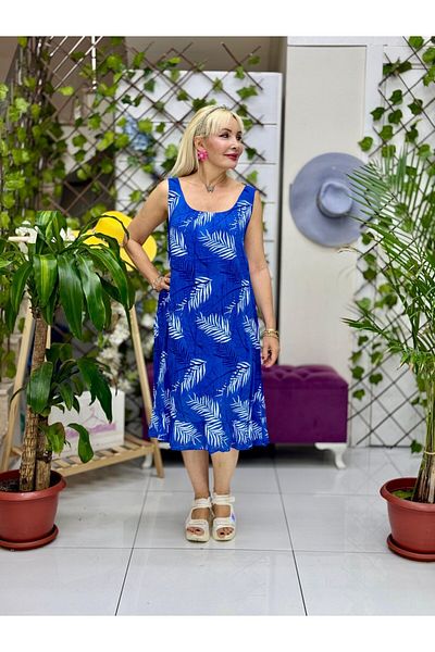 Punta Otantik Yg205070 Italian Leaf Pattern Coton Dress Saks