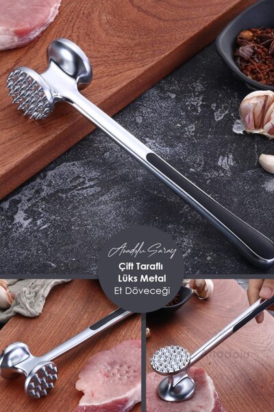 Anadolu Saray Çift Taraflı Lüks Metal Et Döveceği Pratik Et Yumuşatıcı ve Et ...