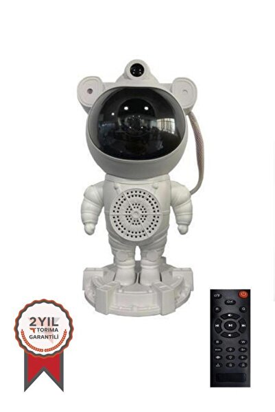 Torima LW-66 Beyaz Astronot Kumandalı Bluetooth Hoparlör Müzik Çalar Gece Lambası
